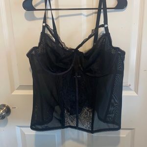 Torrid black lace corset!